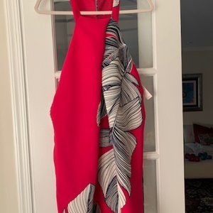 TRINA TURK Felisha Sleeveless Floral Halter Dress